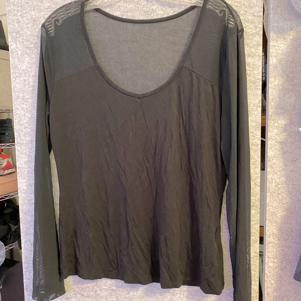 Sexy Mesh Long Sleeve Shirt